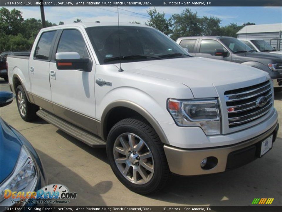 2014 Ford F150 King Ranch SuperCrew White Platinum / King Ranch Chaparral/Black Photo #4