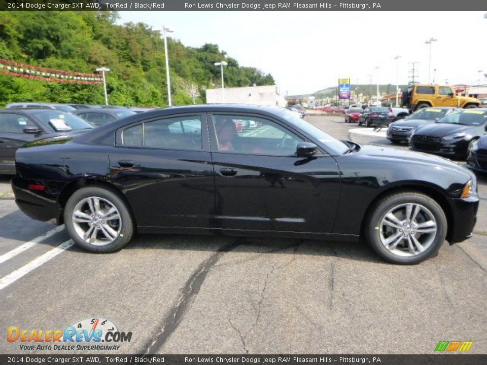 2014 Dodge Charger SXT AWD TorRed / Black/Red Photo #6