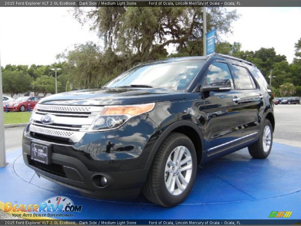 2015 Ford Explorer XLT 2.0L EcoBoost Dark Side / Medium Light Stone Photo #1