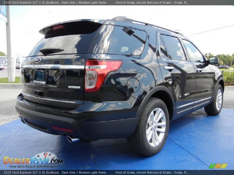 2015 Ford Explorer XLT 2.0L EcoBoost Dark Side / Medium Light Stone Photo #3