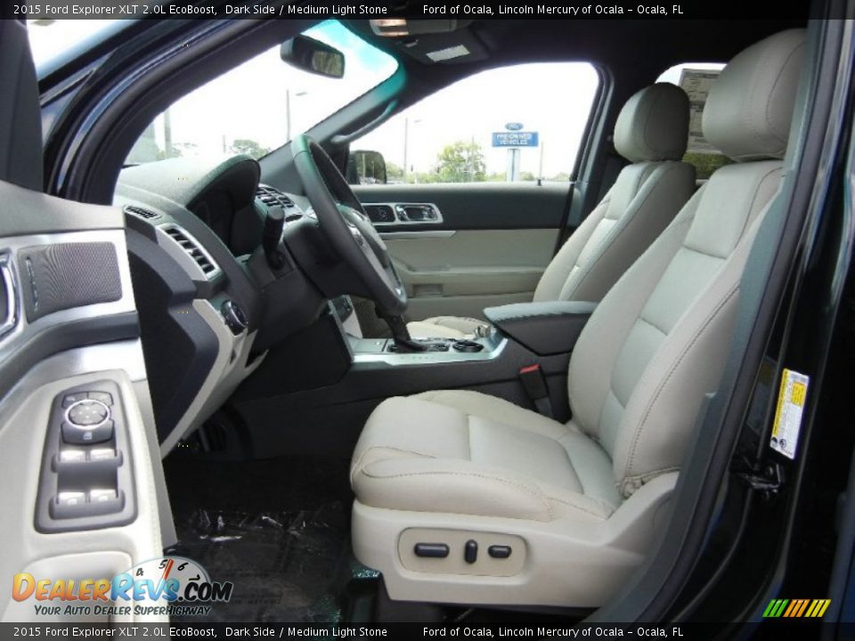 2015 Ford Explorer XLT 2.0L EcoBoost Dark Side / Medium Light Stone Photo #6