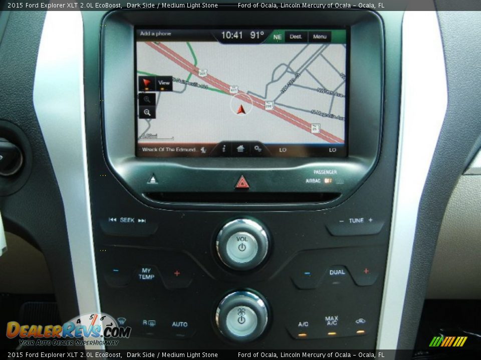 2015 Ford Explorer XLT 2.0L EcoBoost Dark Side / Medium Light Stone Photo #11