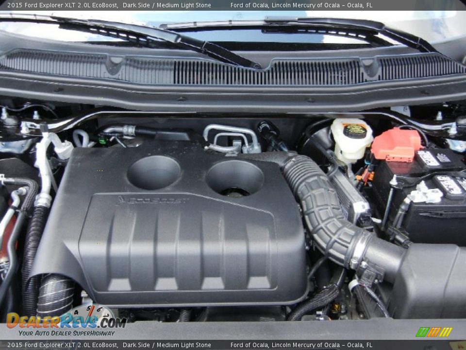 2015 Ford Explorer XLT 2.0L EcoBoost Dark Side / Medium Light Stone Photo #12
