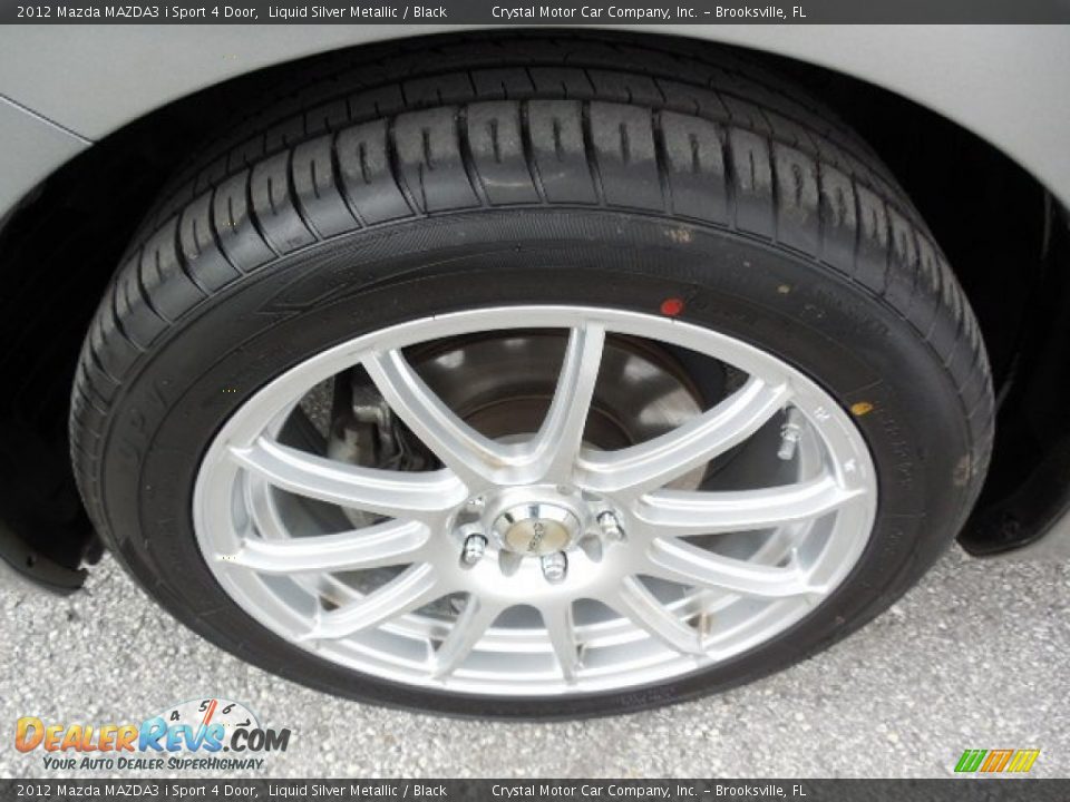 2012 Mazda MAZDA3 i Sport 4 Door Liquid Silver Metallic / Black Photo #14
