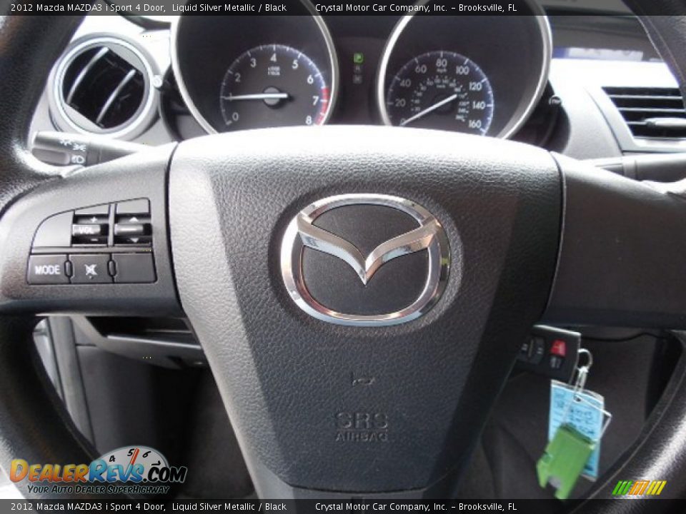 2012 Mazda MAZDA3 i Sport 4 Door Liquid Silver Metallic / Black Photo #21
