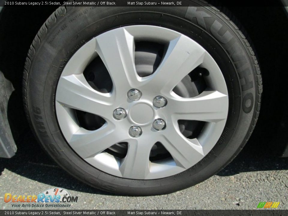 2010 Subaru Legacy 2.5i Sedan Steel Silver Metallic / Off Black Photo #21