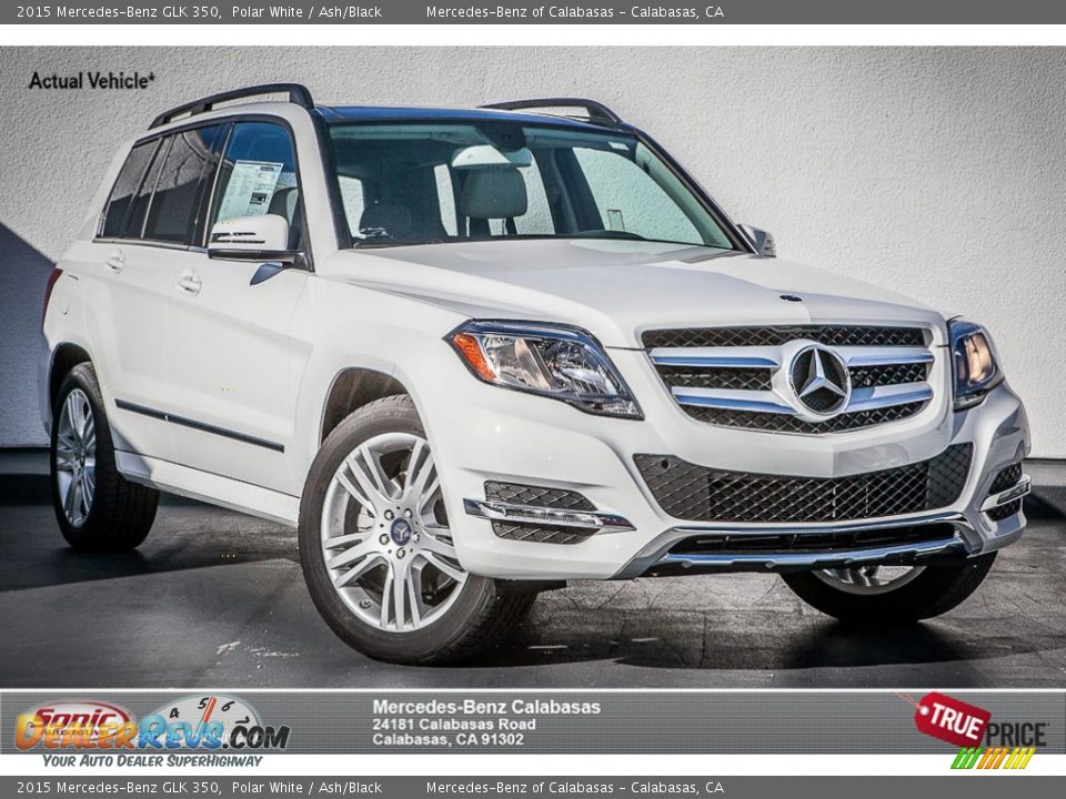 2015 Mercedes-Benz GLK 350 Polar White / Ash/Black Photo #1