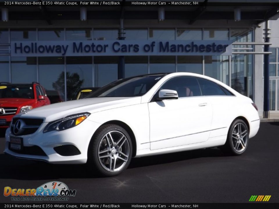2014 Mercedes-Benz E 350 4Matic Coupe Polar White / Red/Black Photo #1