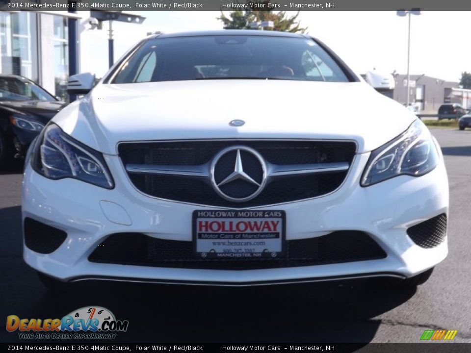 2014 Mercedes-Benz E 350 4Matic Coupe Polar White / Red/Black Photo #2