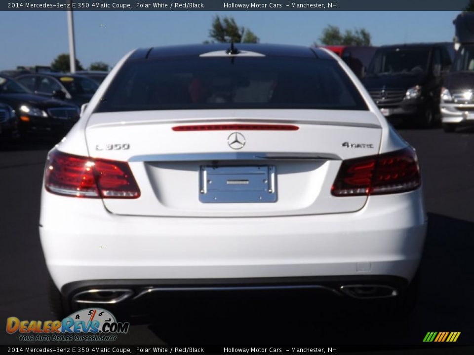 2014 Mercedes-Benz E 350 4Matic Coupe Polar White / Red/Black Photo #4
