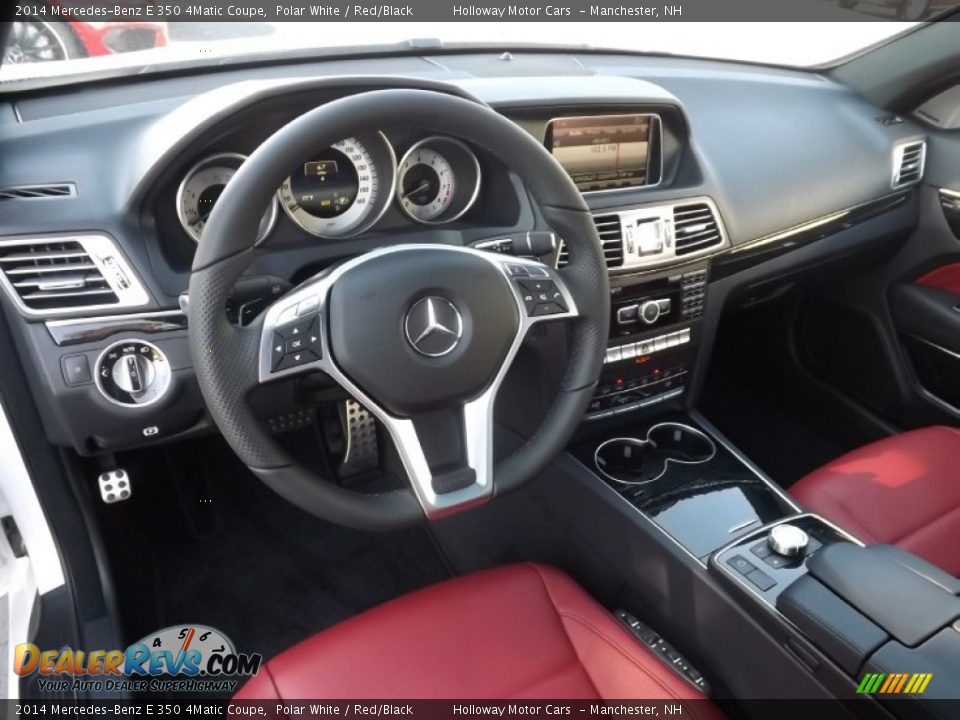 2014 Mercedes-Benz E 350 4Matic Coupe Polar White / Red/Black Photo #8