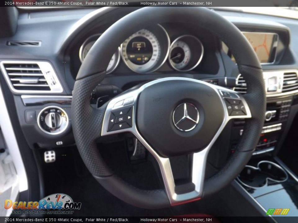 2014 Mercedes-Benz E 350 4Matic Coupe Polar White / Red/Black Photo #15