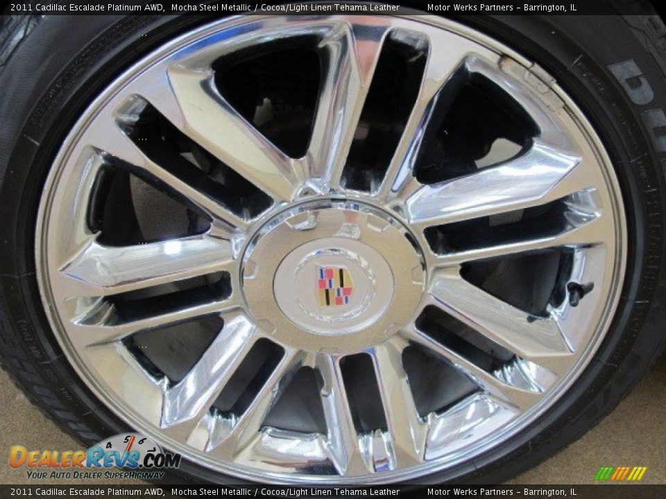 2011 Cadillac Escalade Platinum AWD Mocha Steel Metallic / Cocoa/Light Linen Tehama Leather Photo #13