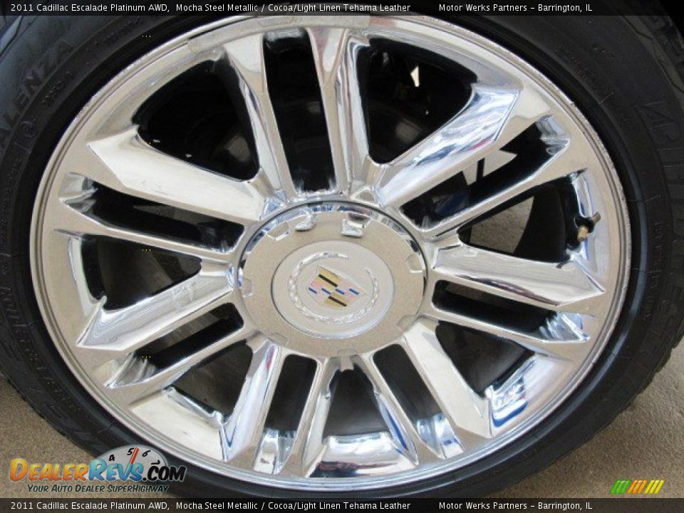 2011 Cadillac Escalade Platinum AWD Mocha Steel Metallic / Cocoa/Light Linen Tehama Leather Photo #14
