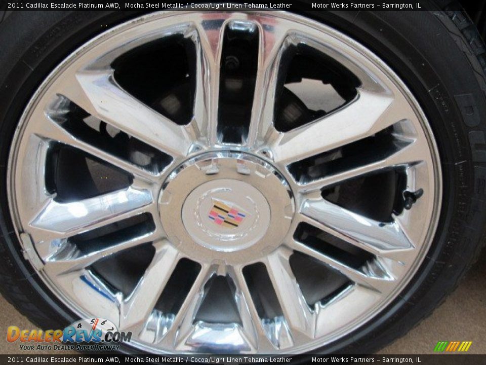2011 Cadillac Escalade Platinum AWD Mocha Steel Metallic / Cocoa/Light Linen Tehama Leather Photo #15