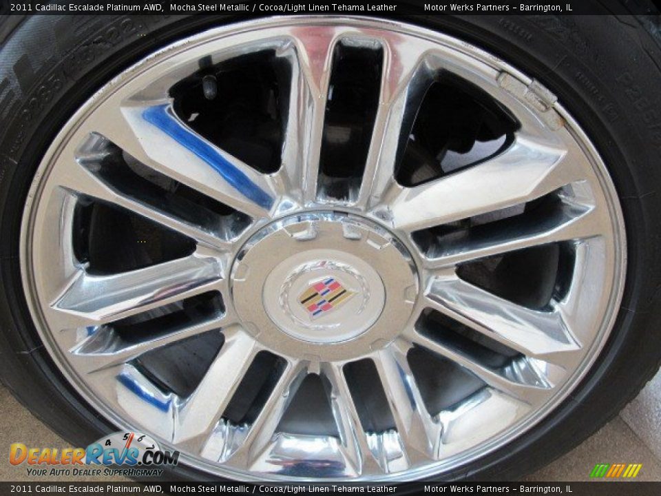 2011 Cadillac Escalade Platinum AWD Mocha Steel Metallic / Cocoa/Light Linen Tehama Leather Photo #16