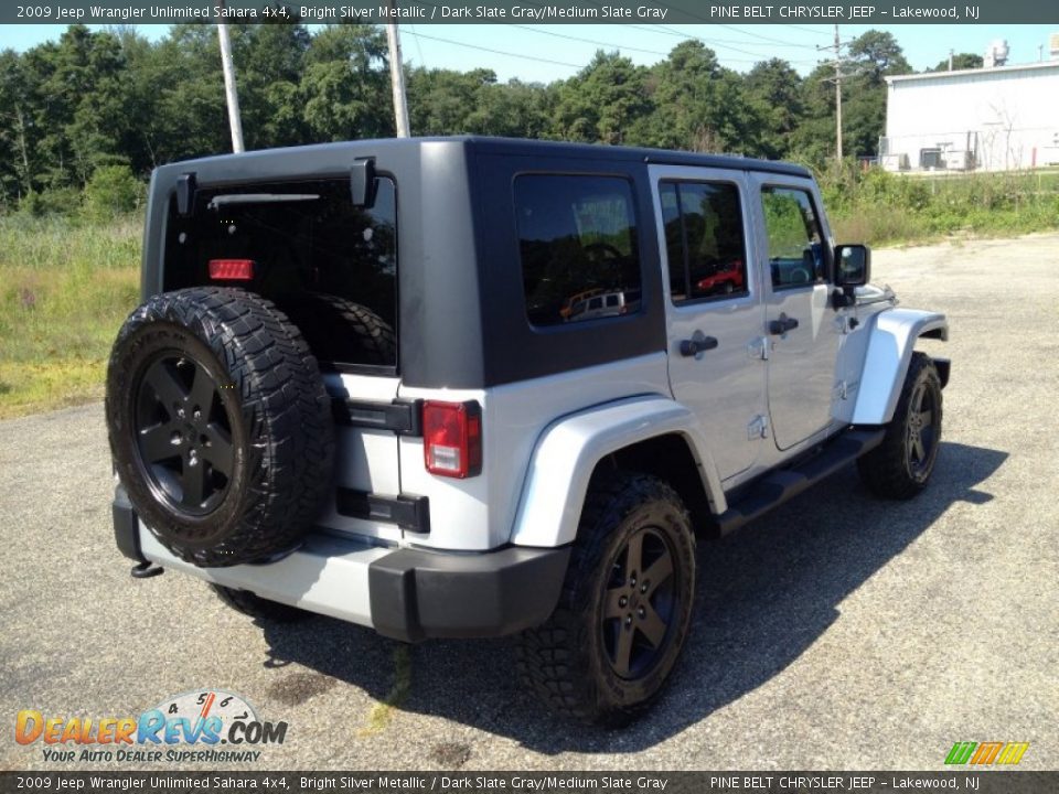 2009 Jeep Wrangler Unlimited Sahara 4x4 Bright Silver Metallic / Dark Slate Gray/Medium Slate Gray Photo #7