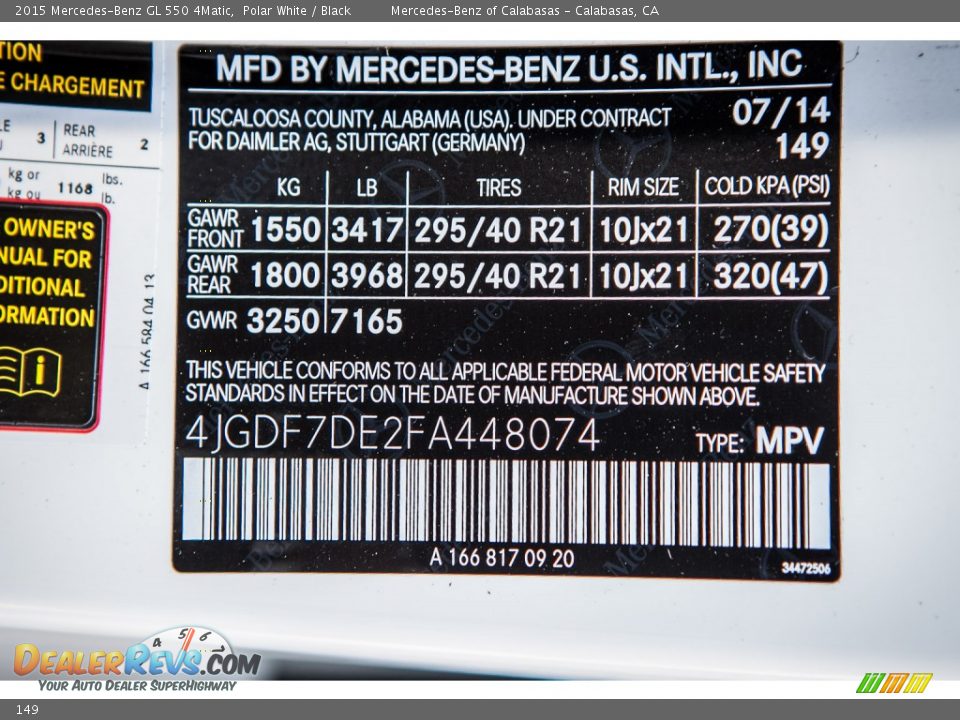 149 - 2015 Mercedes-Benz GL