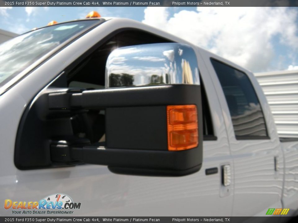 2015 Ford F350 Super Duty Platinum Crew Cab 4x4 White Platinum / Platinum Pecan Photo #13