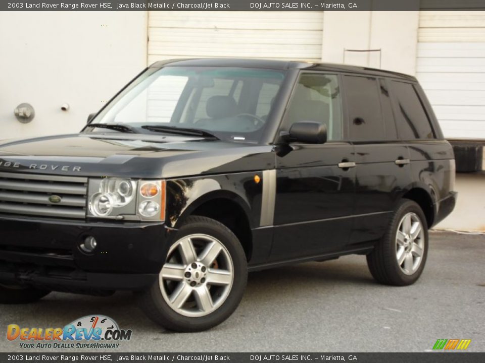 2003 Land Rover Range Rover HSE Java Black Metallic / Charcoal/Jet Black Photo #10