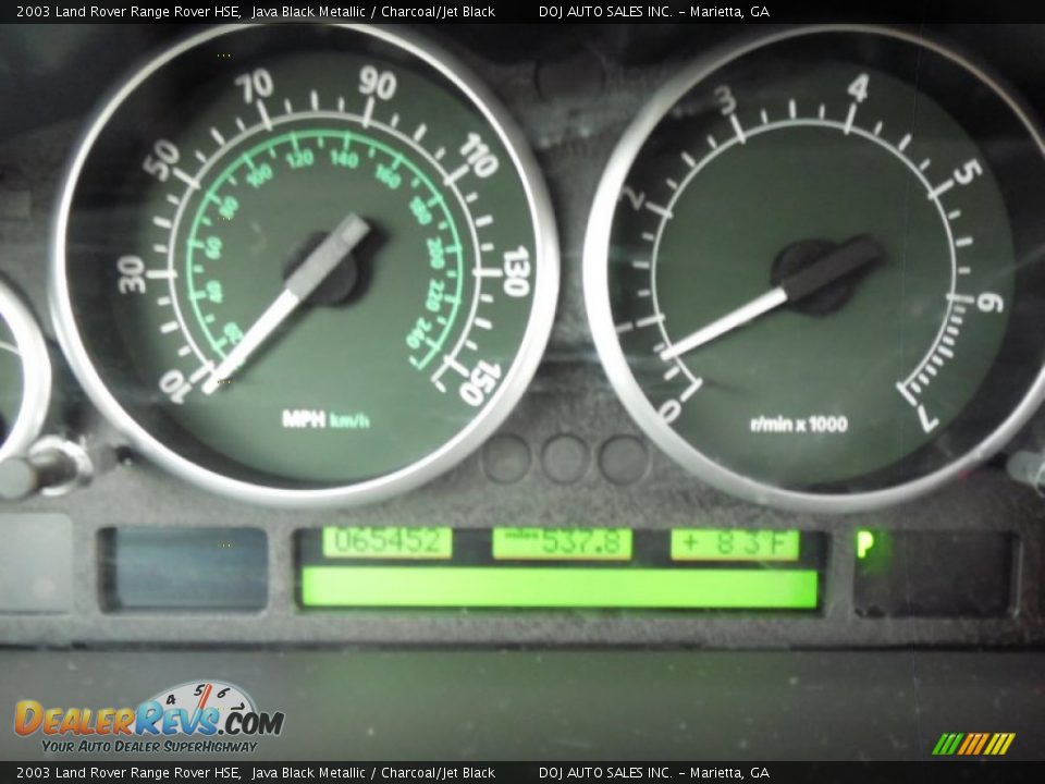 2003 Land Rover Range Rover HSE Java Black Metallic / Charcoal/Jet Black Photo #14