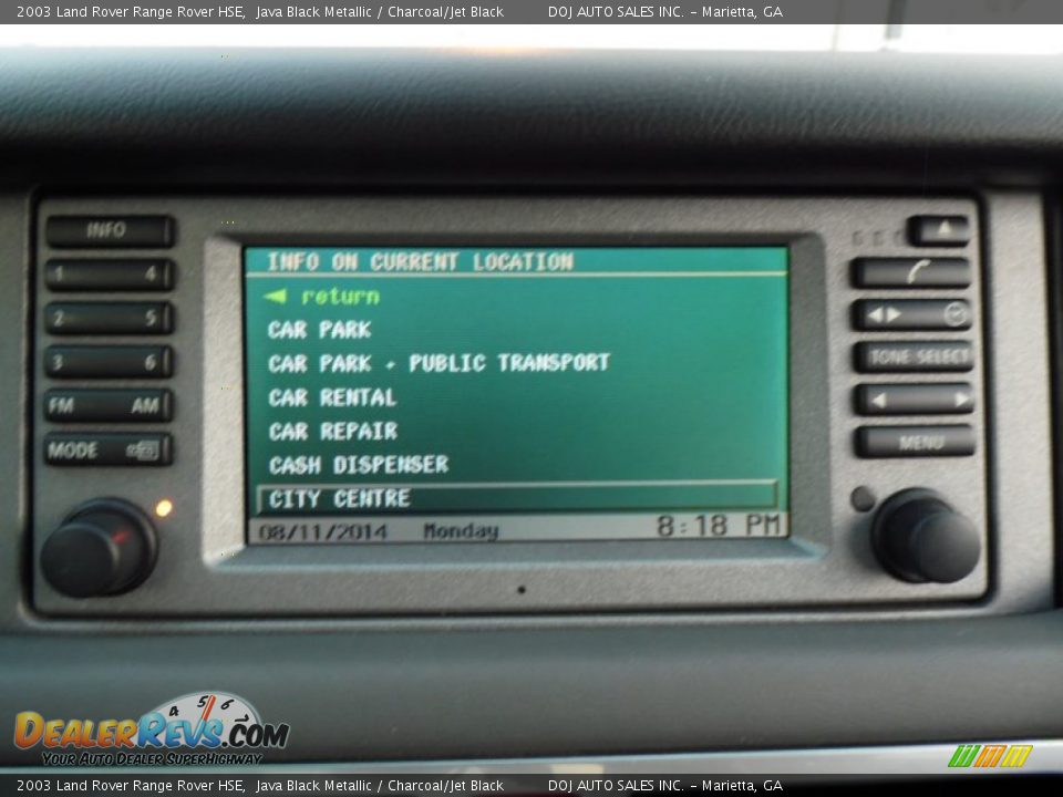 2003 Land Rover Range Rover HSE Java Black Metallic / Charcoal/Jet Black Photo #15