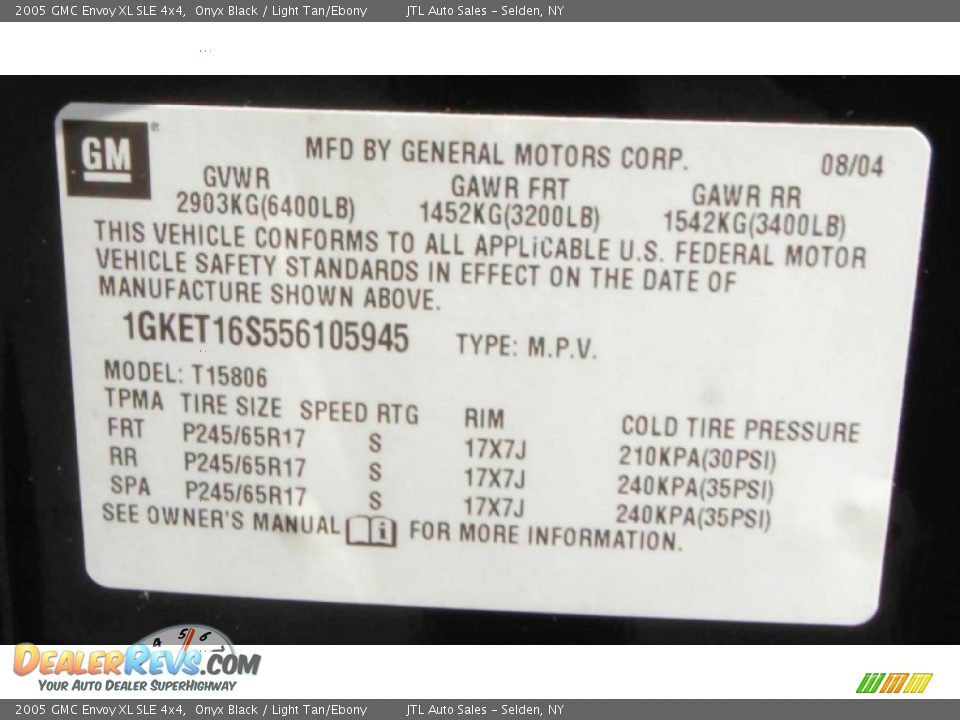 2005 GMC Envoy XL SLE 4x4 Onyx Black / Light Tan/Ebony Photo #21