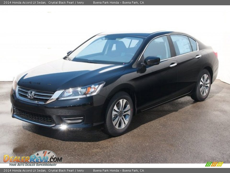 2014 Honda Accord LX Sedan Crystal Black Pearl / Ivory Photo #3