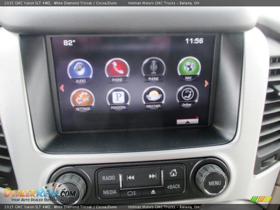 2015 GMC Yukon SLT 4WD White Diamond Tricoat / Cocoa/Dune Photo #10