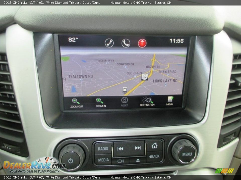 2015 GMC Yukon SLT 4WD White Diamond Tricoat / Cocoa/Dune Photo #11
