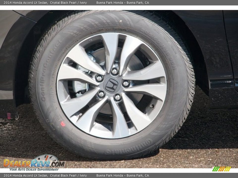 2014 Honda Accord LX Sedan Crystal Black Pearl / Ivory Photo #7
