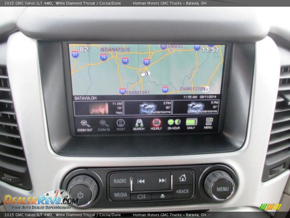 2015 GMC Yukon SLT 4WD White Diamond Tricoat / Cocoa/Dune Photo #12