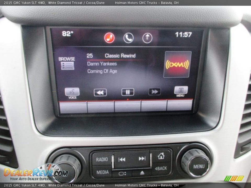 2015 GMC Yukon SLT 4WD White Diamond Tricoat / Cocoa/Dune Photo #13