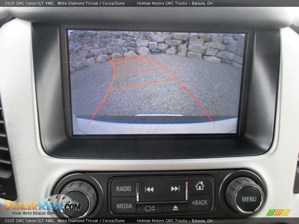 2015 GMC Yukon SLT 4WD White Diamond Tricoat / Cocoa/Dune Photo #14