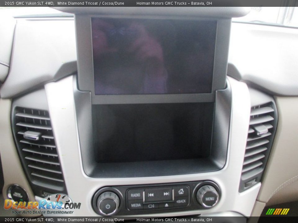2015 GMC Yukon SLT 4WD White Diamond Tricoat / Cocoa/Dune Photo #15