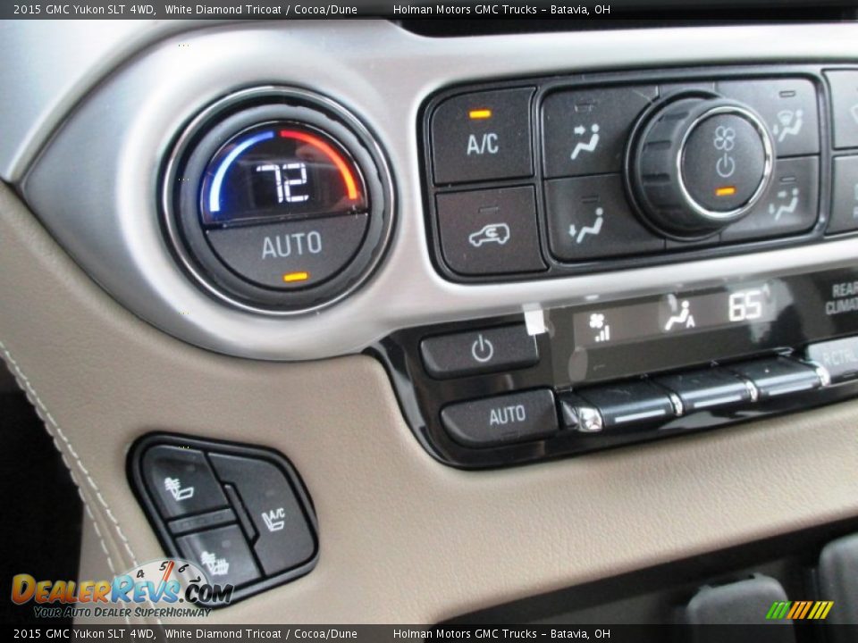 2015 GMC Yukon SLT 4WD White Diamond Tricoat / Cocoa/Dune Photo #16