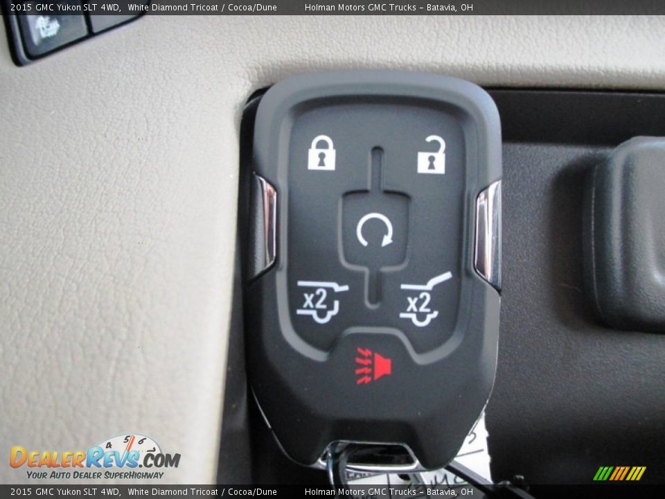 2015 GMC Yukon SLT 4WD White Diamond Tricoat / Cocoa/Dune Photo #19