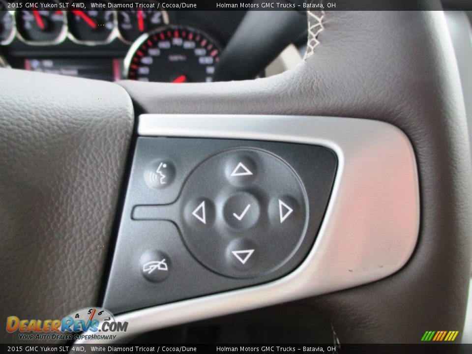 2015 GMC Yukon SLT 4WD White Diamond Tricoat / Cocoa/Dune Photo #21