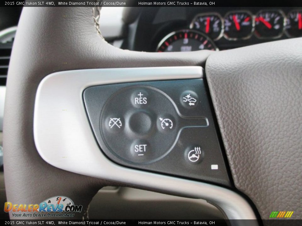 2015 GMC Yukon SLT 4WD White Diamond Tricoat / Cocoa/Dune Photo #22