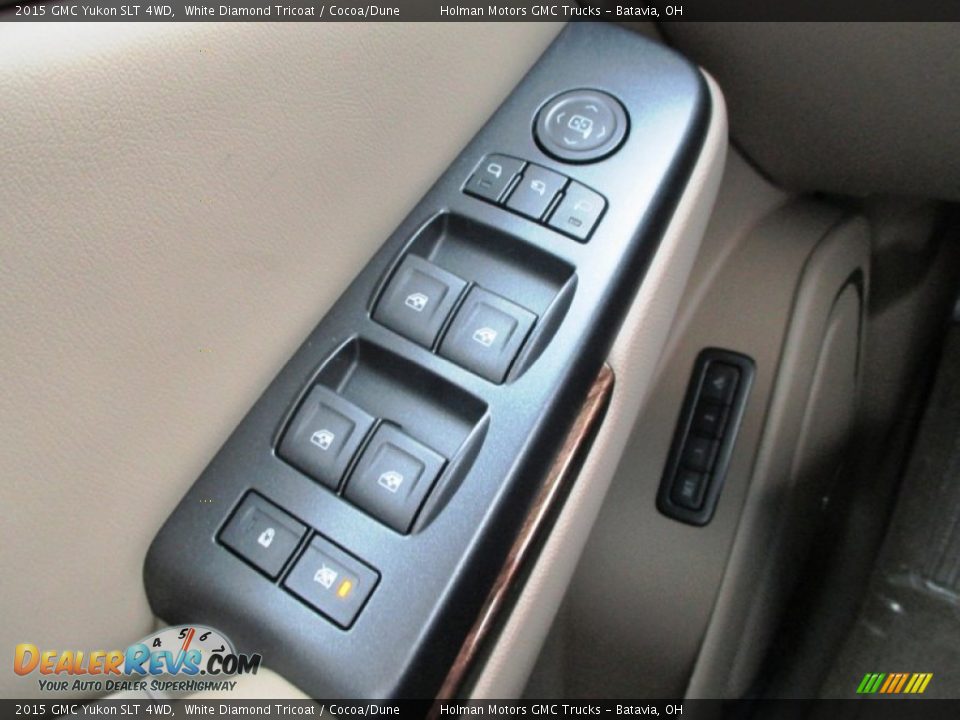 2015 GMC Yukon SLT 4WD White Diamond Tricoat / Cocoa/Dune Photo #26