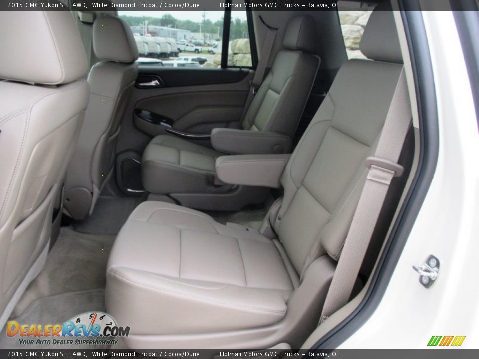 2015 GMC Yukon SLT 4WD White Diamond Tricoat / Cocoa/Dune Photo #36