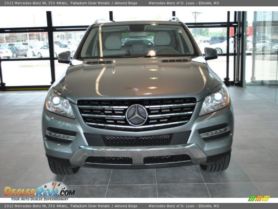 2013 Mercedes-Benz ML 350 4Matic Palladium Silver Metallic / Almond Beige Photo #2