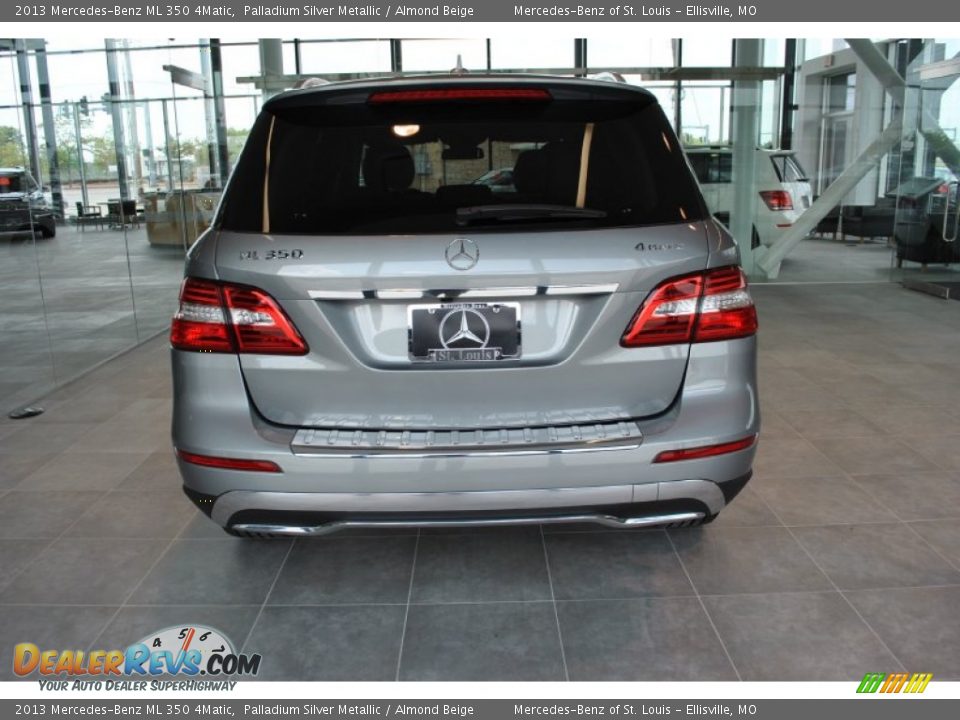 2013 Mercedes-Benz ML 350 4Matic Palladium Silver Metallic / Almond Beige Photo #13
