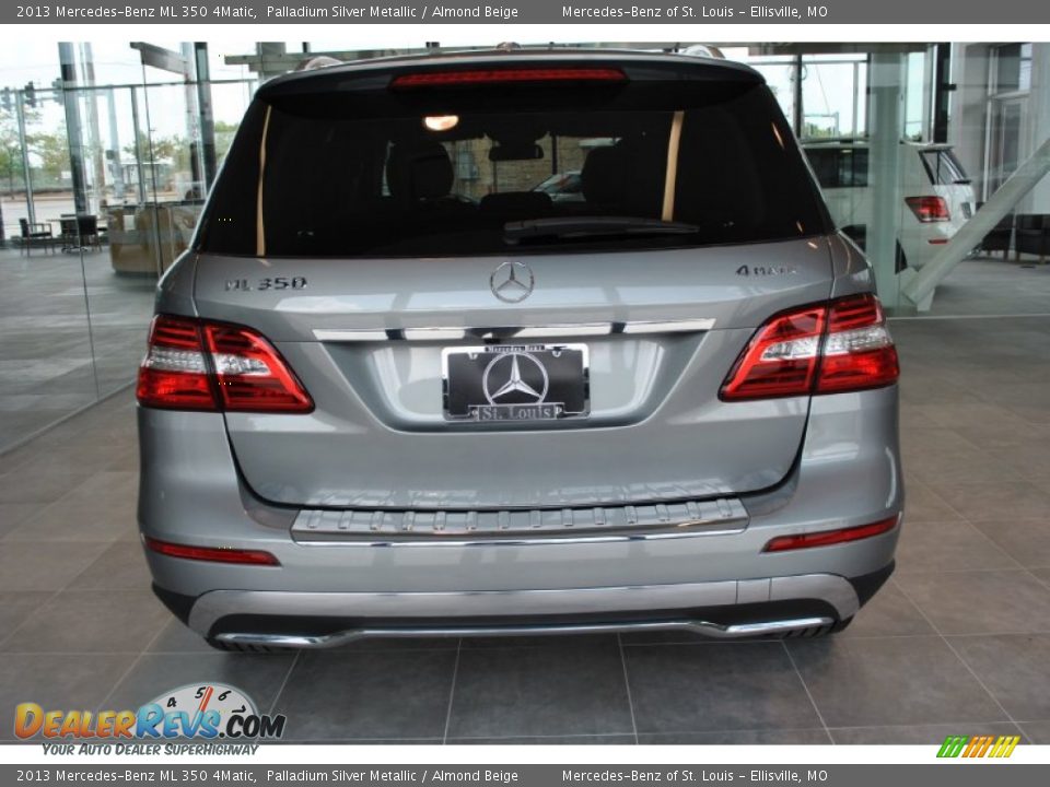 2013 Mercedes-Benz ML 350 4Matic Palladium Silver Metallic / Almond Beige Photo #14