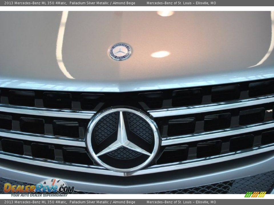 2013 Mercedes-Benz ML 350 4Matic Palladium Silver Metallic / Almond Beige Photo #33