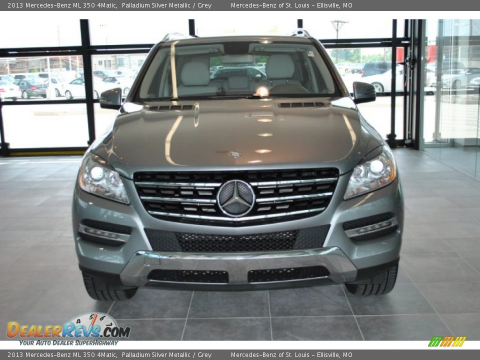 2013 Mercedes-Benz ML 350 4Matic Palladium Silver Metallic / Grey Photo #4