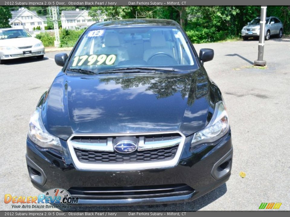 2012 Subaru Impreza 2.0i 5 Door Obsidian Black Pearl / Ivory Photo #2