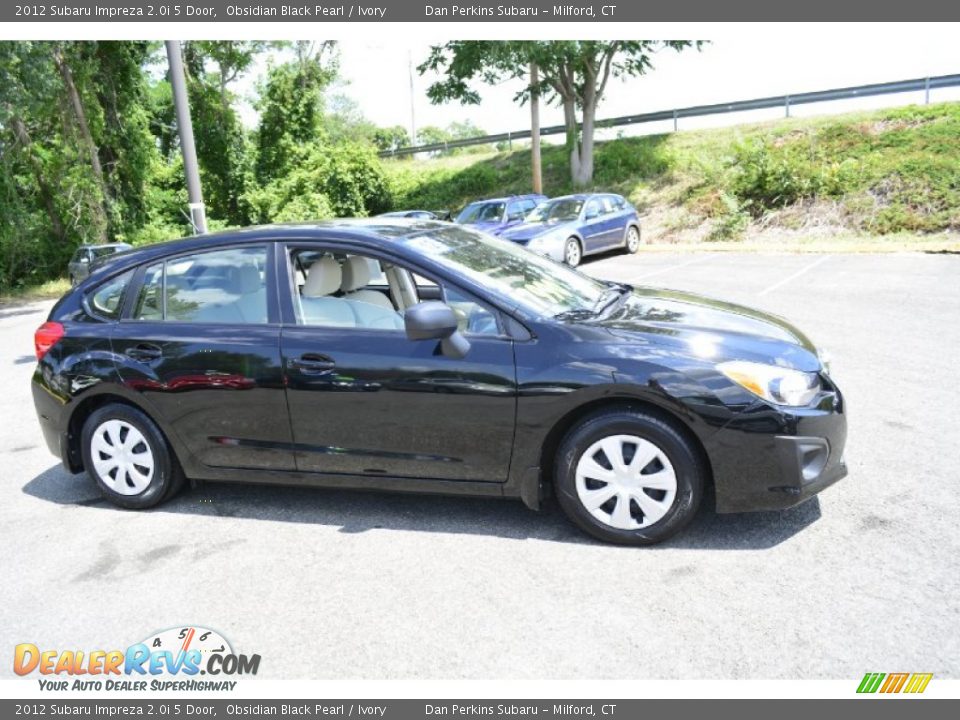2012 Subaru Impreza 2.0i 5 Door Obsidian Black Pearl / Ivory Photo #4