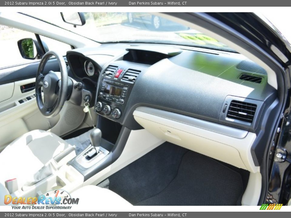 2012 Subaru Impreza 2.0i 5 Door Obsidian Black Pearl / Ivory Photo #5