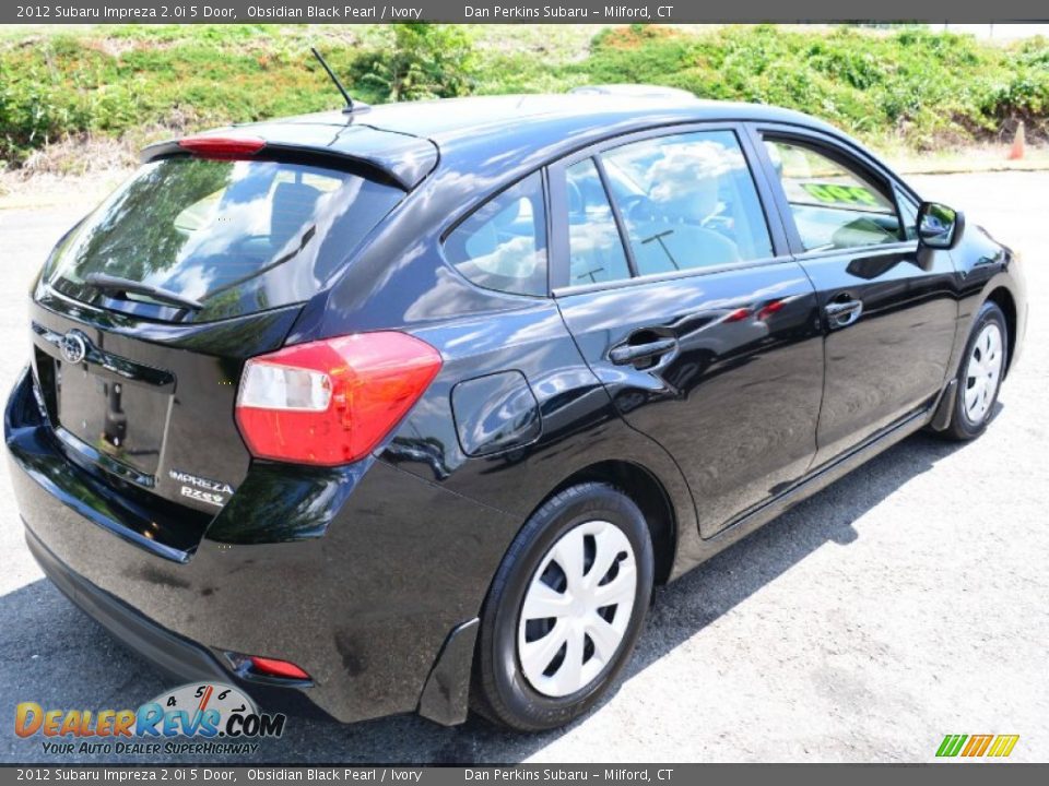 2012 Subaru Impreza 2.0i 5 Door Obsidian Black Pearl / Ivory Photo #6